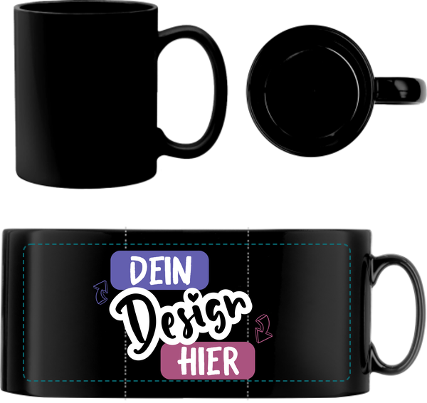 Schwarze Fototasse