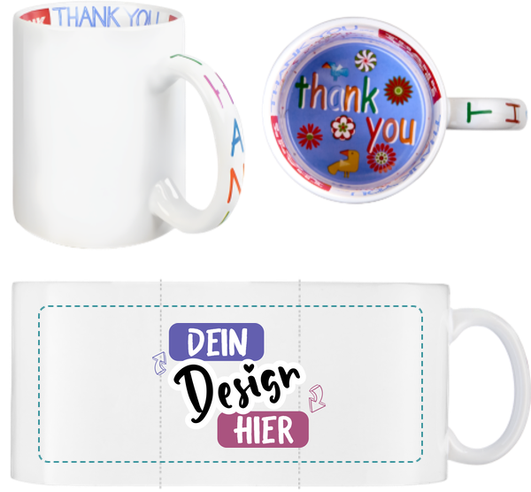 Tasse mit Motiv „Thank You“